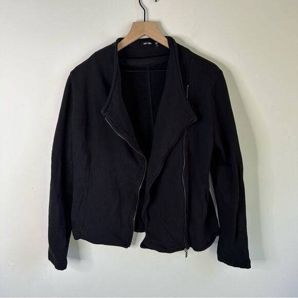 Saint and Sofia Organic Cotton Biker Jacket - Black size 12 - Picture 8 of 16